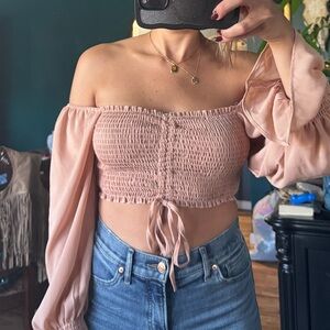 Vianca Textured light pink  Top